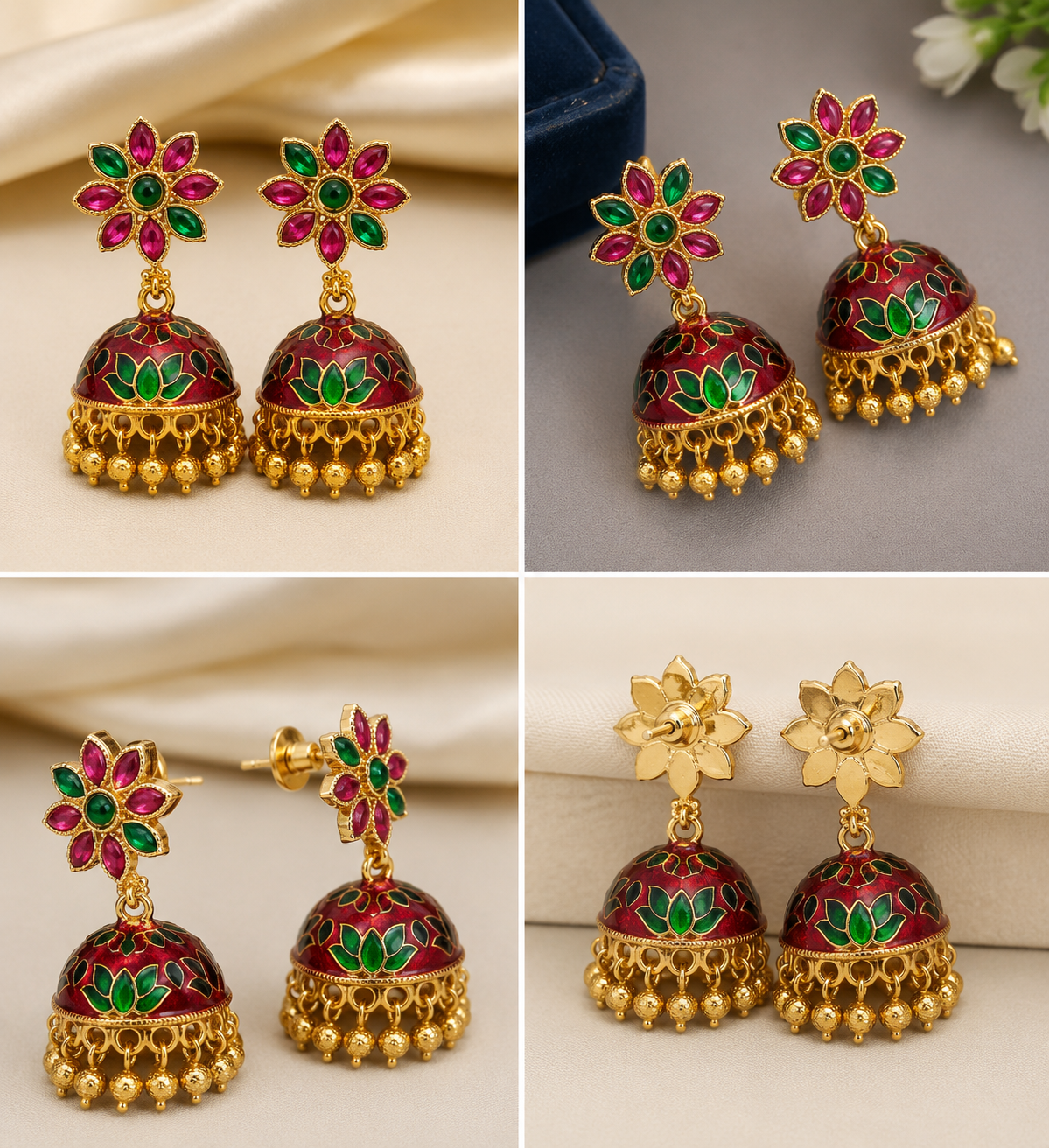 Traditional Multicolor Jhumka Earrings