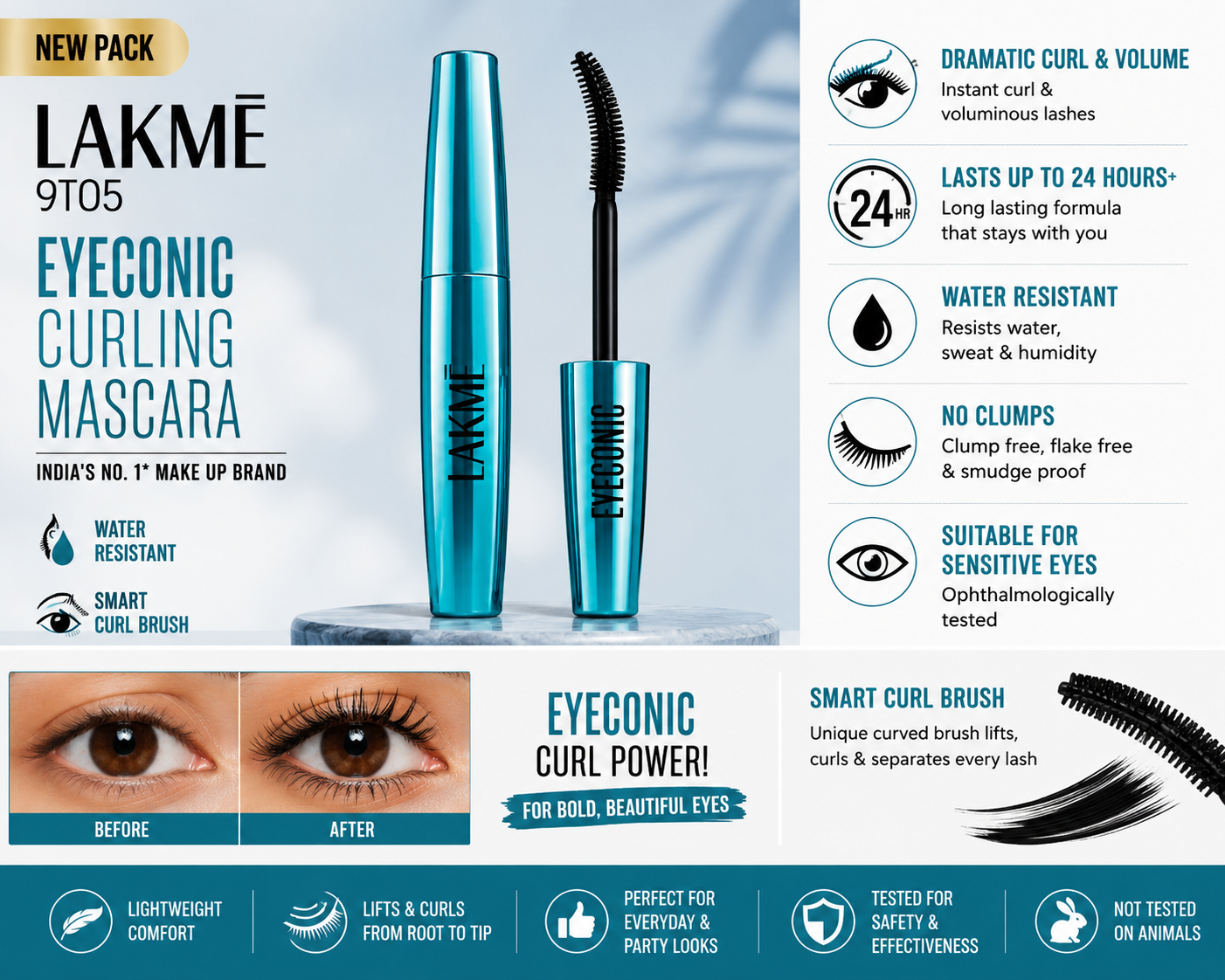 Lakmé 9to5 Eyeconic Curling Mascara