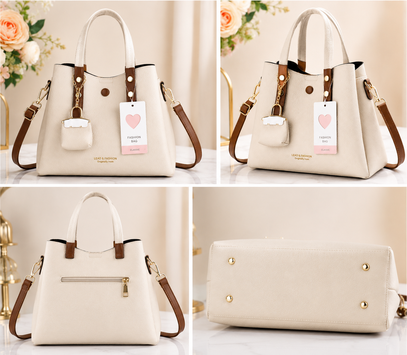 Women’s Premium Fashion Handbag with Sling Strap