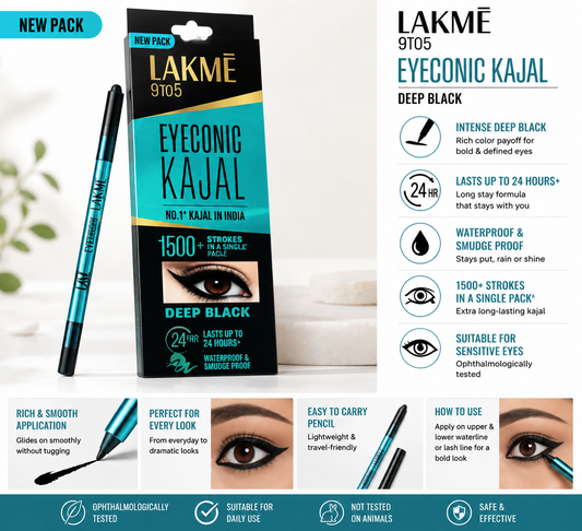 Lakmé 9to5 Eyeconic Kajal