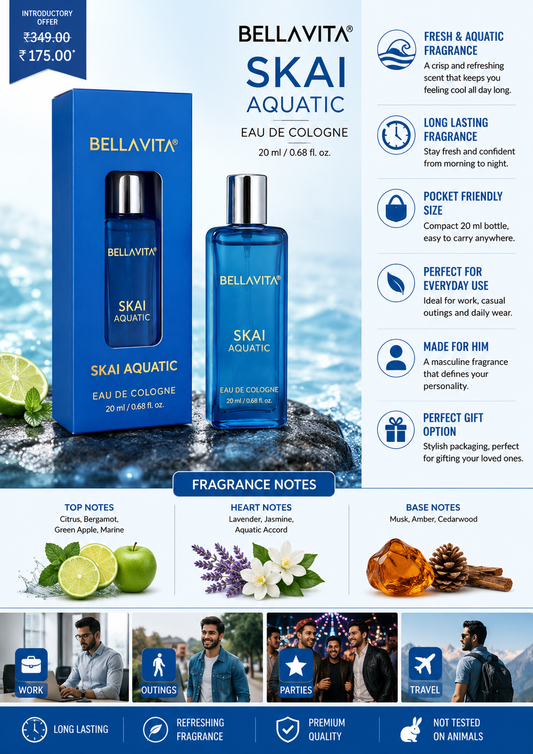 BellaVita Skai Aquatic Eau De Cologne