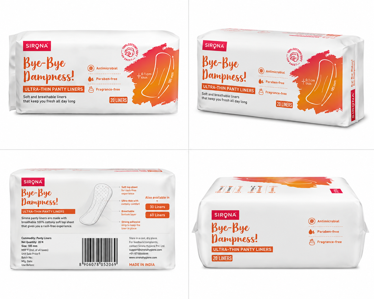 Sirona Bye-Bye Dampness Ultra-Thin Panty Liners