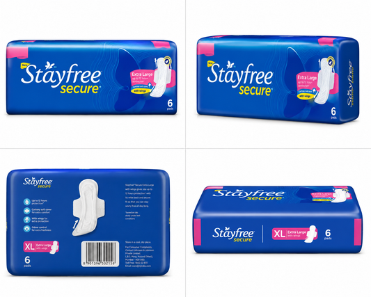 Stayfree Secure Extra Large Sanitary Pads – 6 Pads