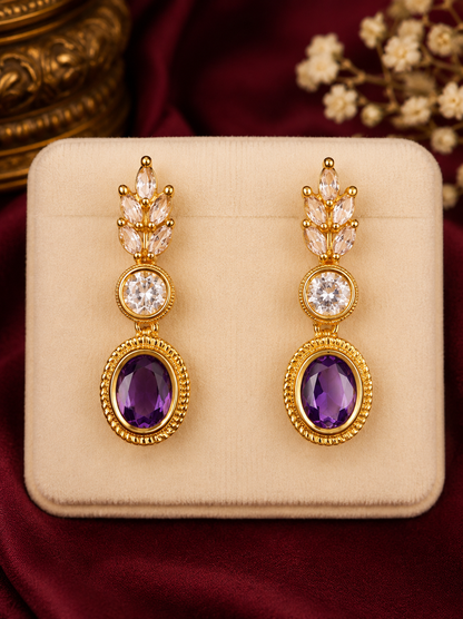 1 Gram Gold Designer Drop Earrings